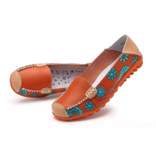 Women's Floral Loafers Moccasins Flats