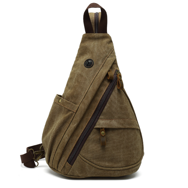 Men Canvas Chest Bag Large Capacity Multifunctional Backpacks