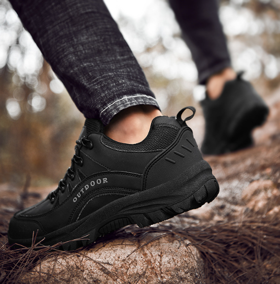 Tiosebon Men's Outdoor Hiking  Shoes-Black