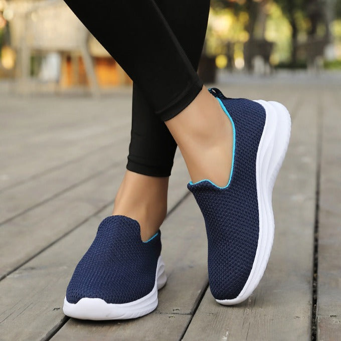 Tiosebon Travel Comfort Walking Shoes-Blue