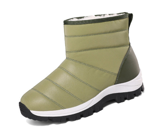 Tiosebon Women's Waterproof Thick Sole Cotton Boots