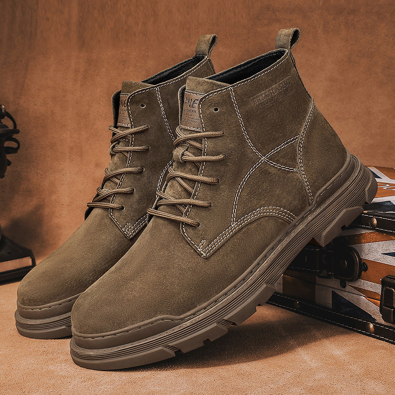 Tiosebon Men's Vintage Leather Boots