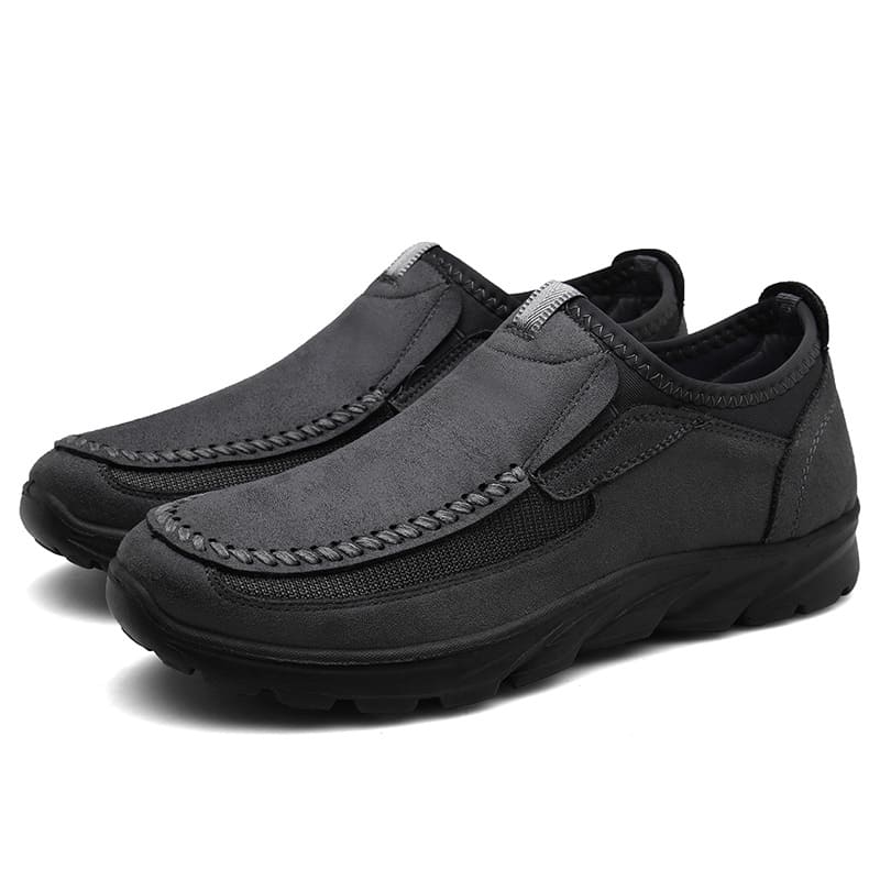 Tiosebon Men's Slip-On Business Loafers-Gray