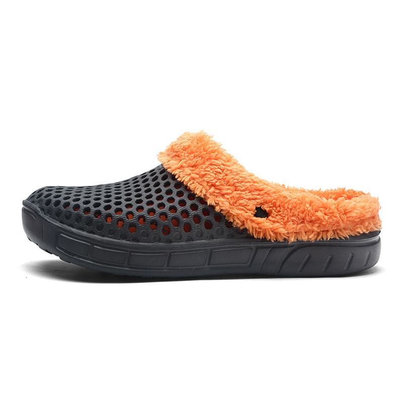 Tiosebon Unisex  Winter Fuzzy Slippers-Orange
