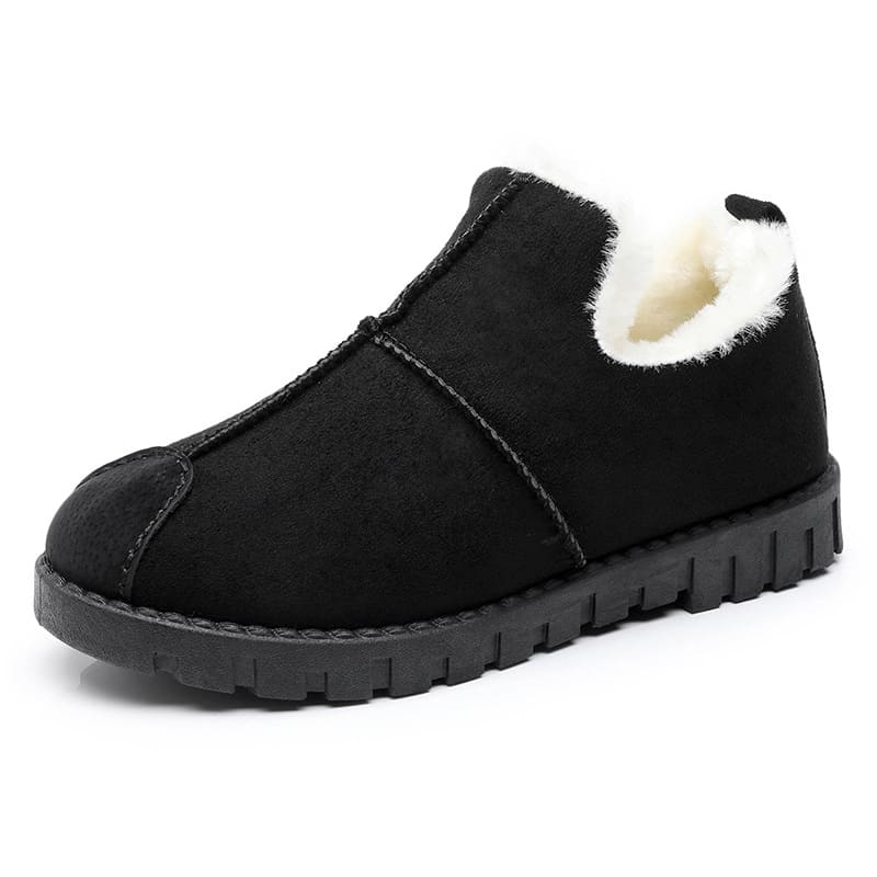 Tiosebon Women's Slip-On Snow Boots-Black