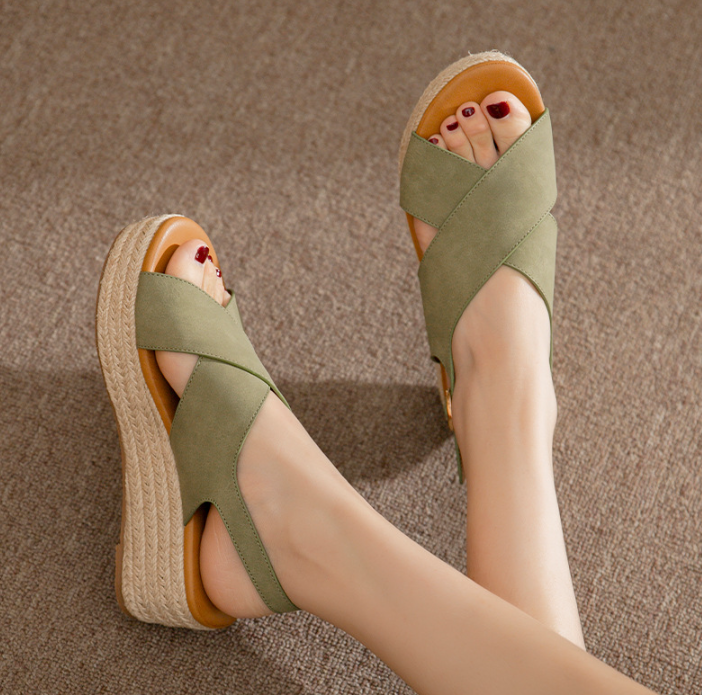 Tiosebon Fashion Flatform Wedge Casual Sandal
