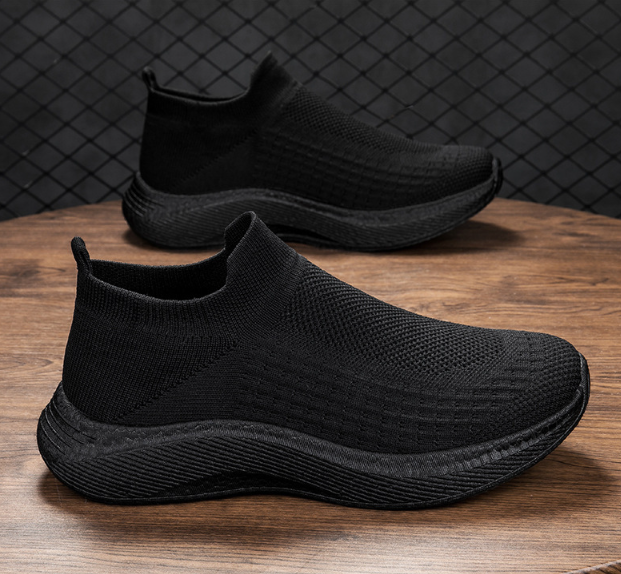Tisoebon Unisex Running Walking Shoes-All Black