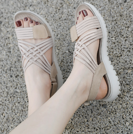 Tiosebon  Women Braided Chunky Sandals