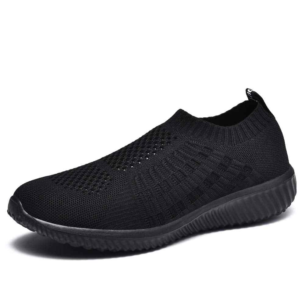 Tiosebon Slip-on Walking Shoes-Black Black