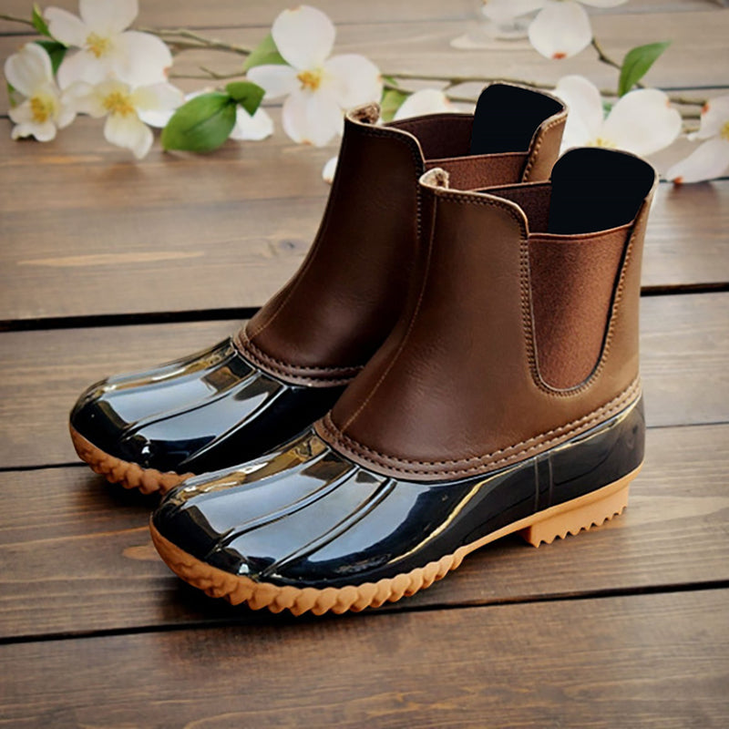 Women's Waterproof Two-Tone Duck Boots