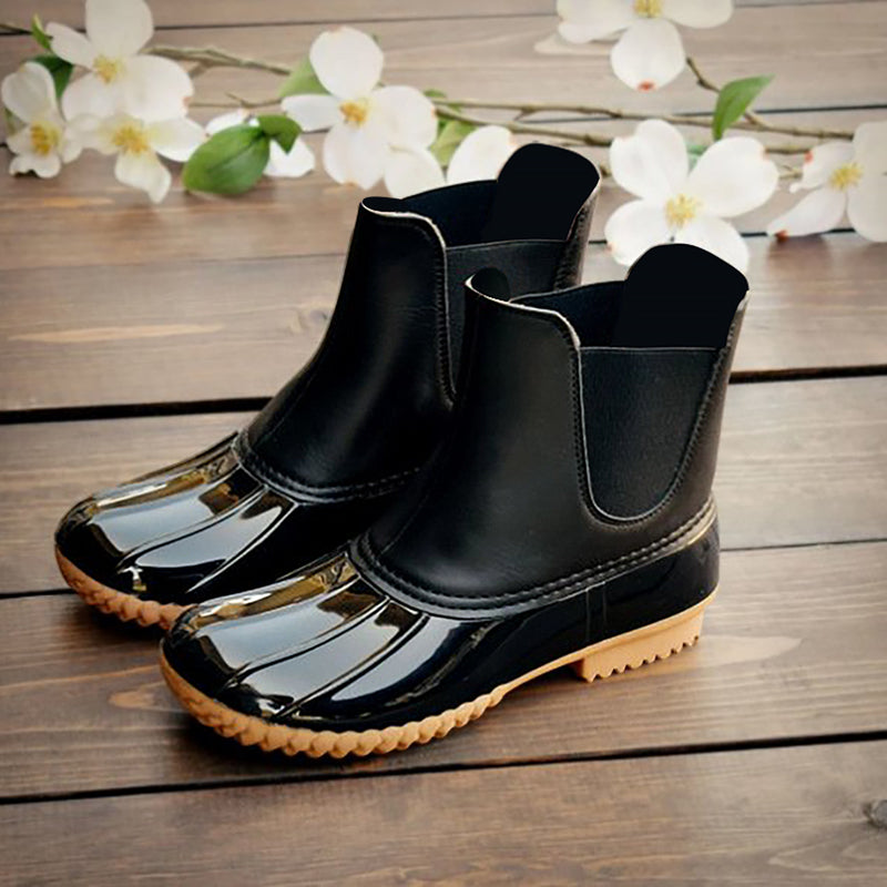 Women's Waterproof Two-Tone Duck Boots