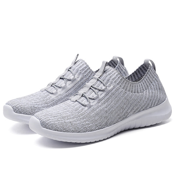 Tiosebon Women Knitted Comfort Shoes-Light Gray