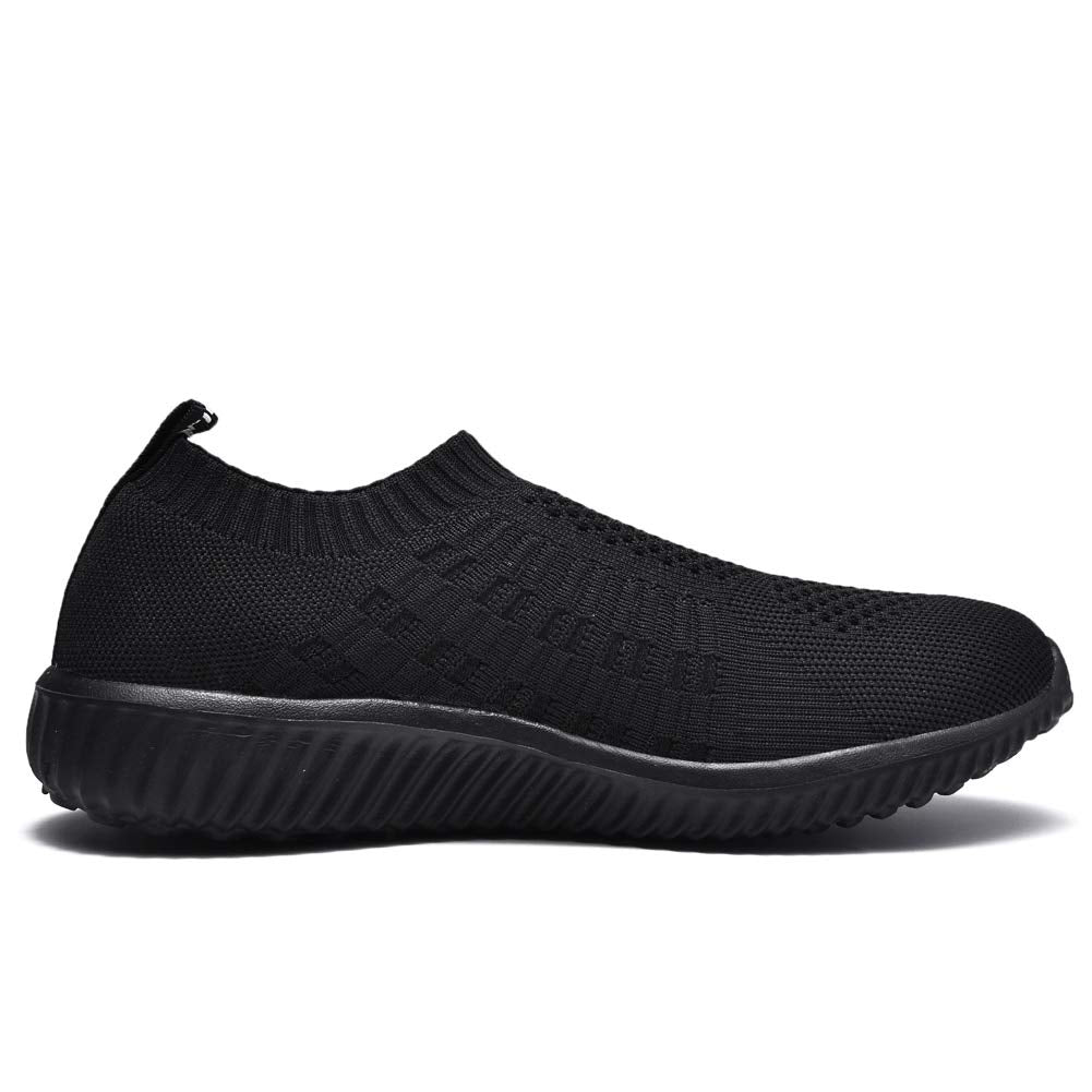 Tiosebon Slip-on Walking Shoes-Black Black