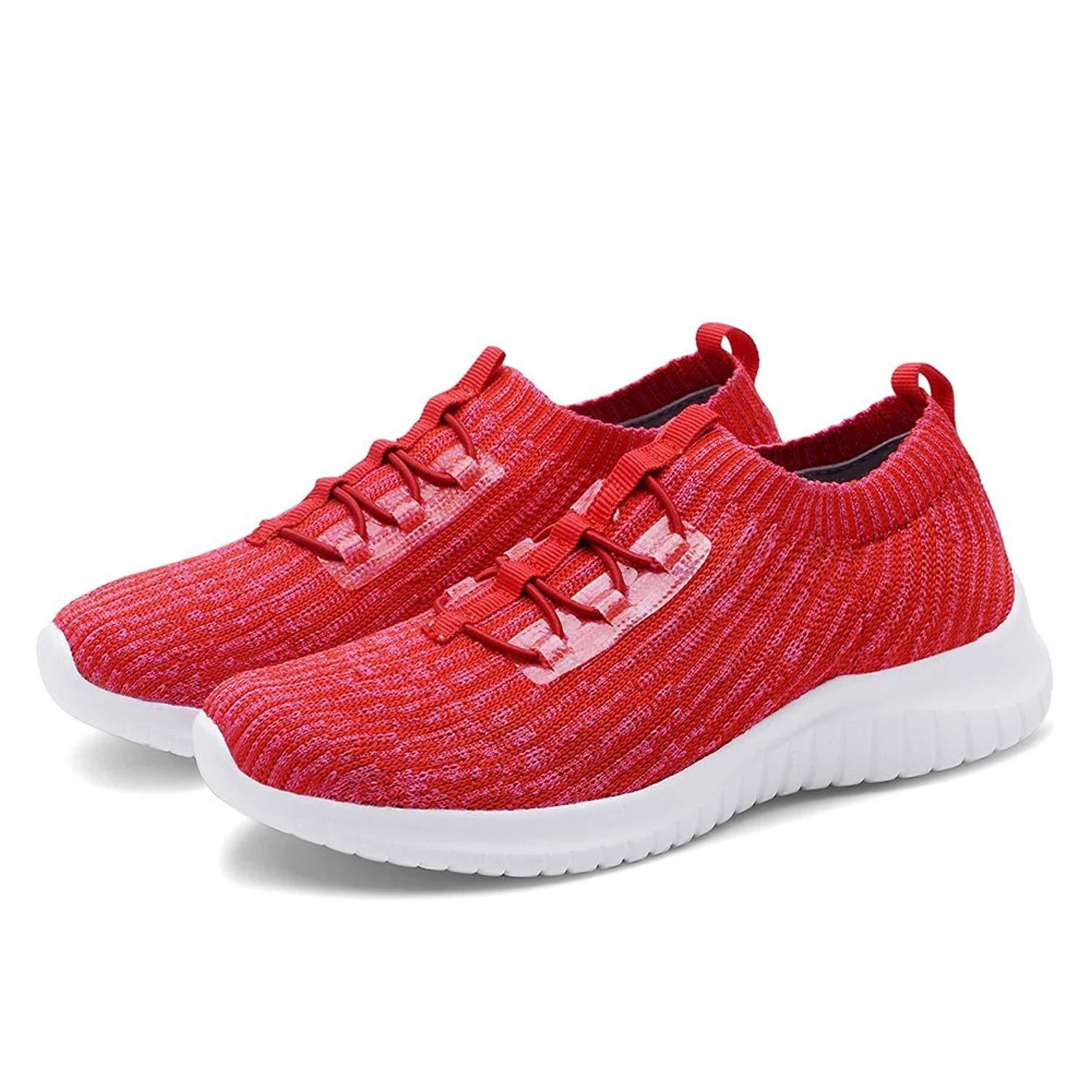 Tiosebon Knitted Sneaker-BL-Red