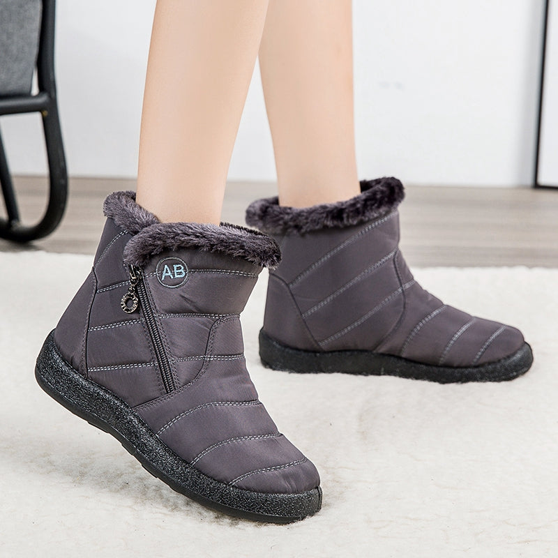 Women's Warm Zipper Ankle Snow Boots