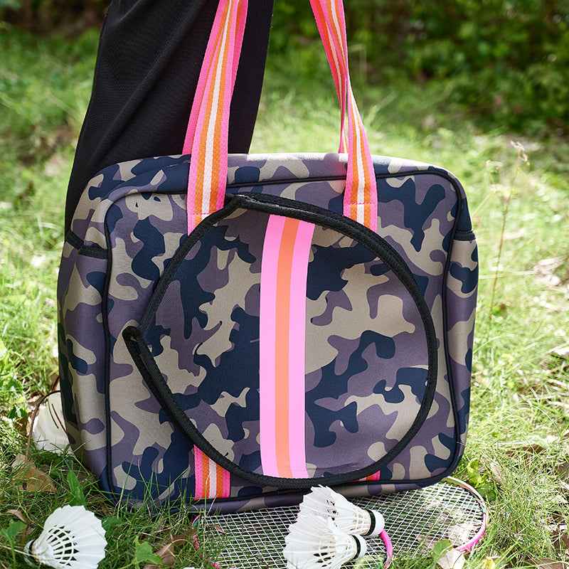 Pink Stripe Camo Tennis Bag – Candy Rox
